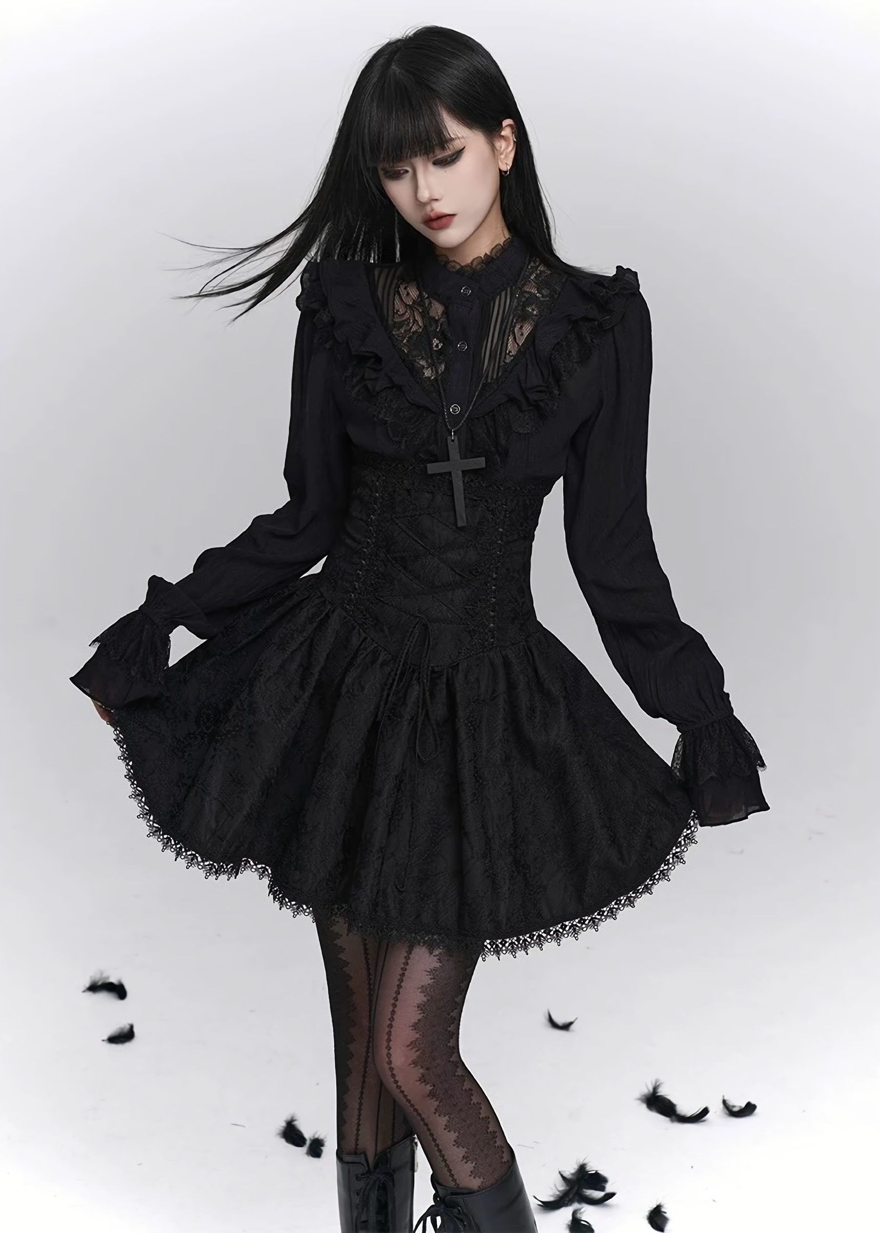 Corset Lace Flare Skirt / LG1402_e4r – EU4RIA