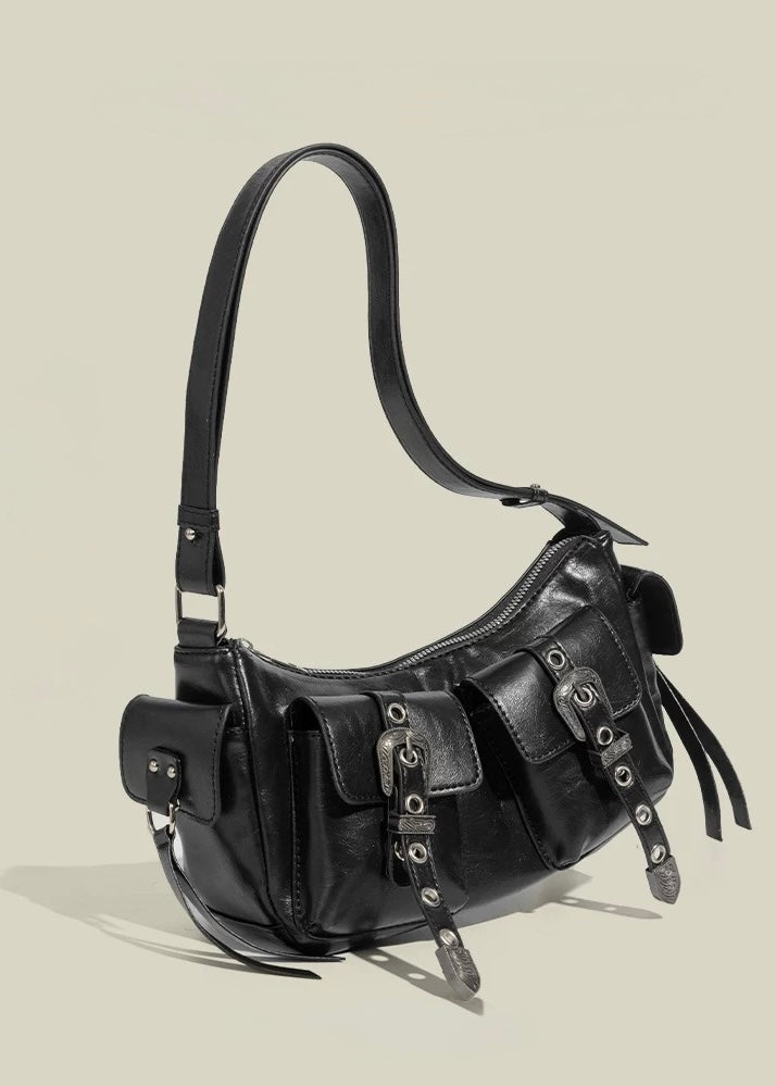 2 Belt Eyelet Shoulder Bag / b1115
