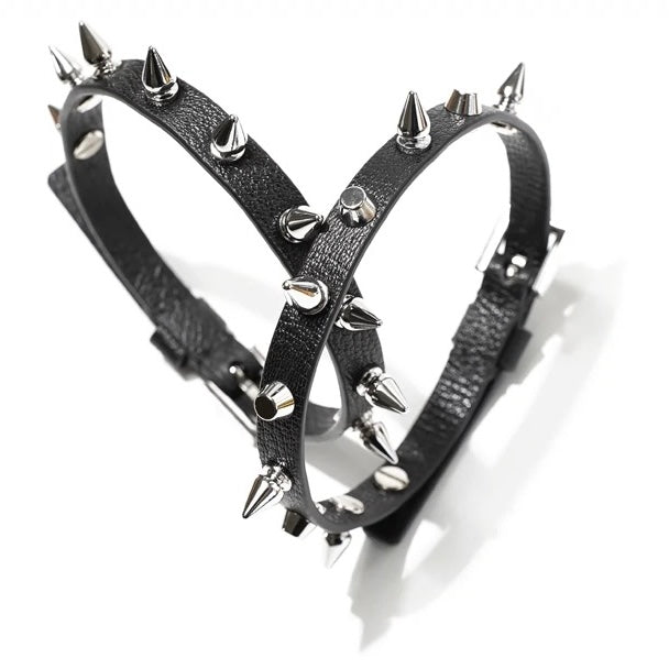 punk spike rivet choker / a1102