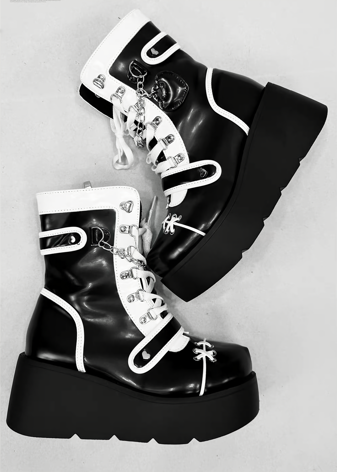 MONO BUCKLE PLATFORM BOOTS / V1190