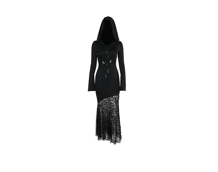 [Same day delivery] hooded long dress / LG1141 