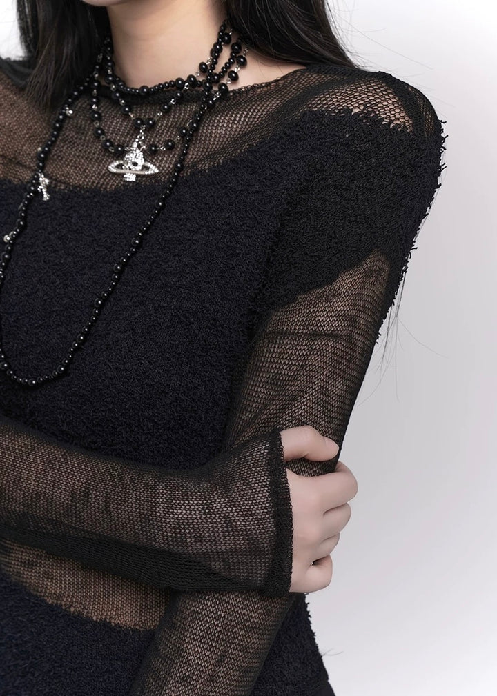 See-through black dress setup / lg1145 