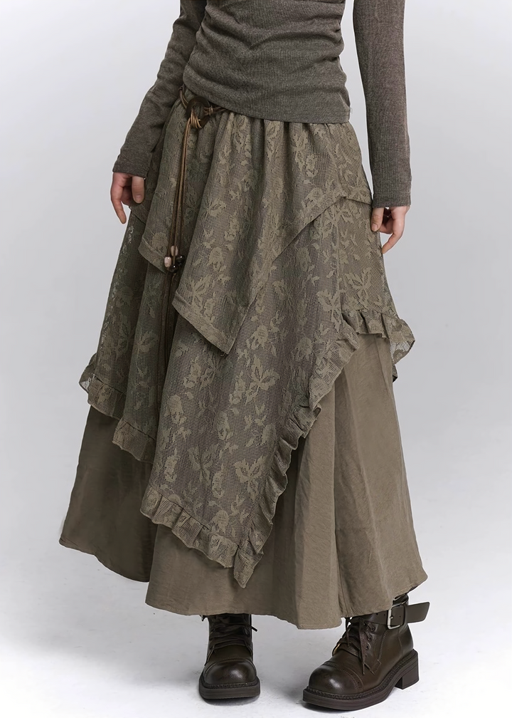 TWILIGHT LACE LAYERED SKIRT / LG1438