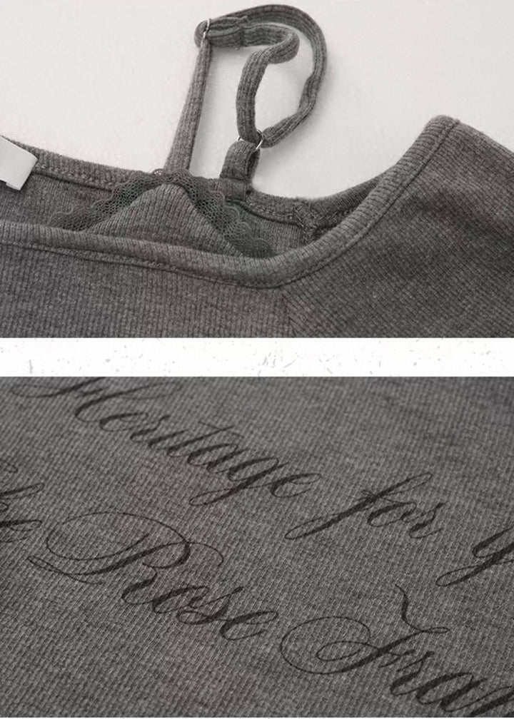 Logo Strap Off-Shoulder Top / LG1391