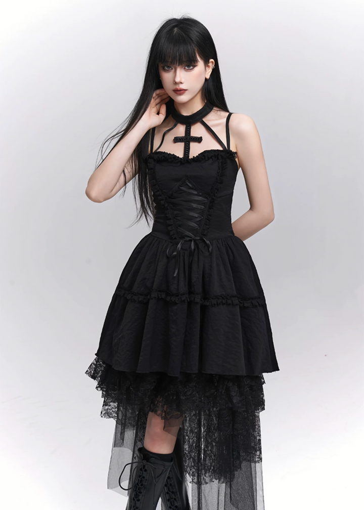 Gothic Cross Strap Dress / LG1284