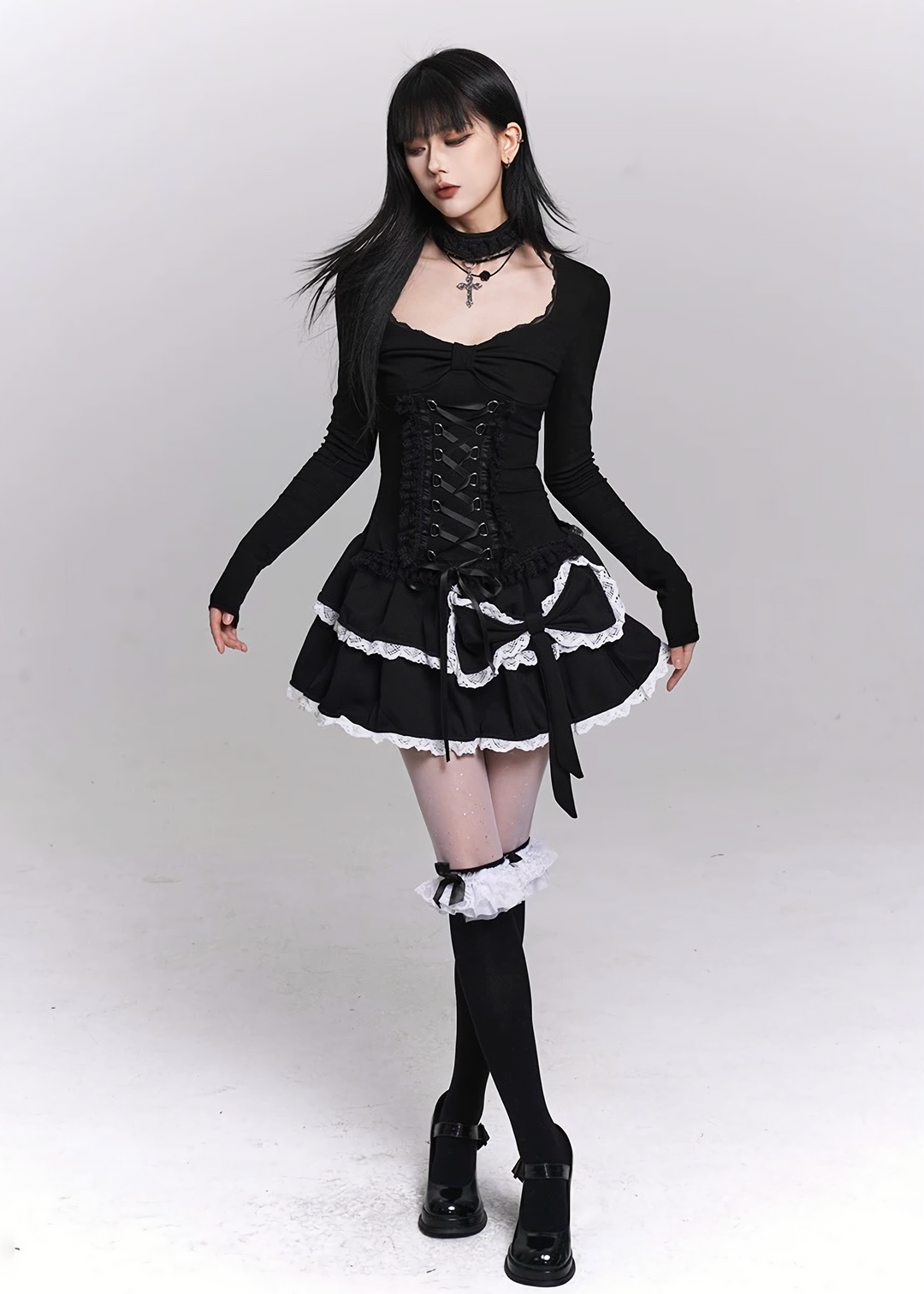 NOCTURNE CHOKER LACE TOP / LG1494