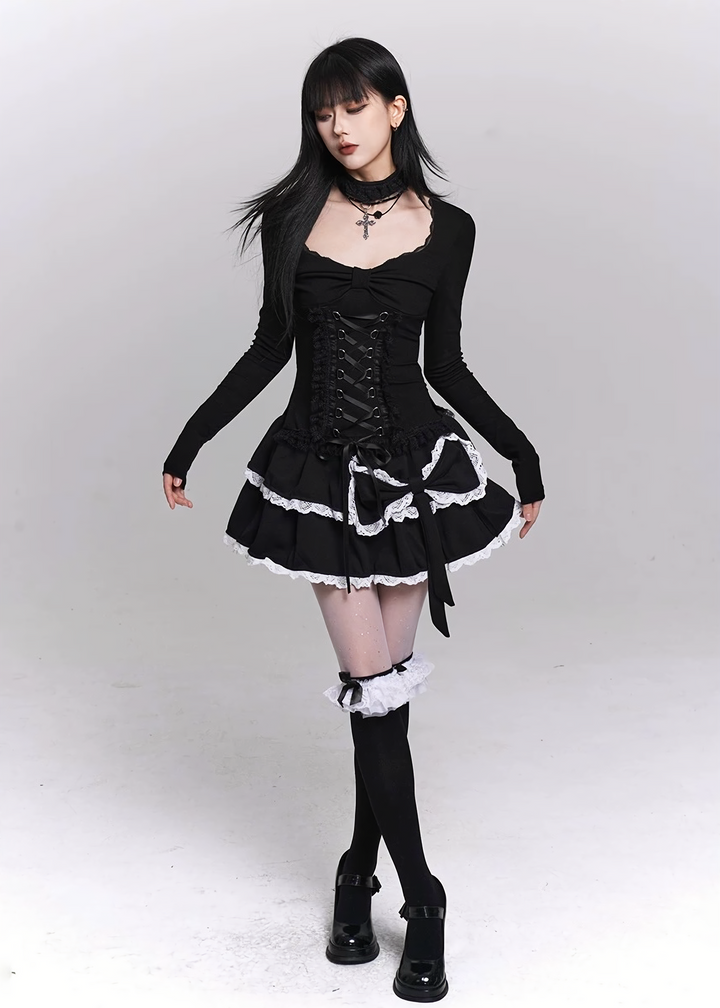 NOCTURNE CHOKER LACE TOP / LG1494