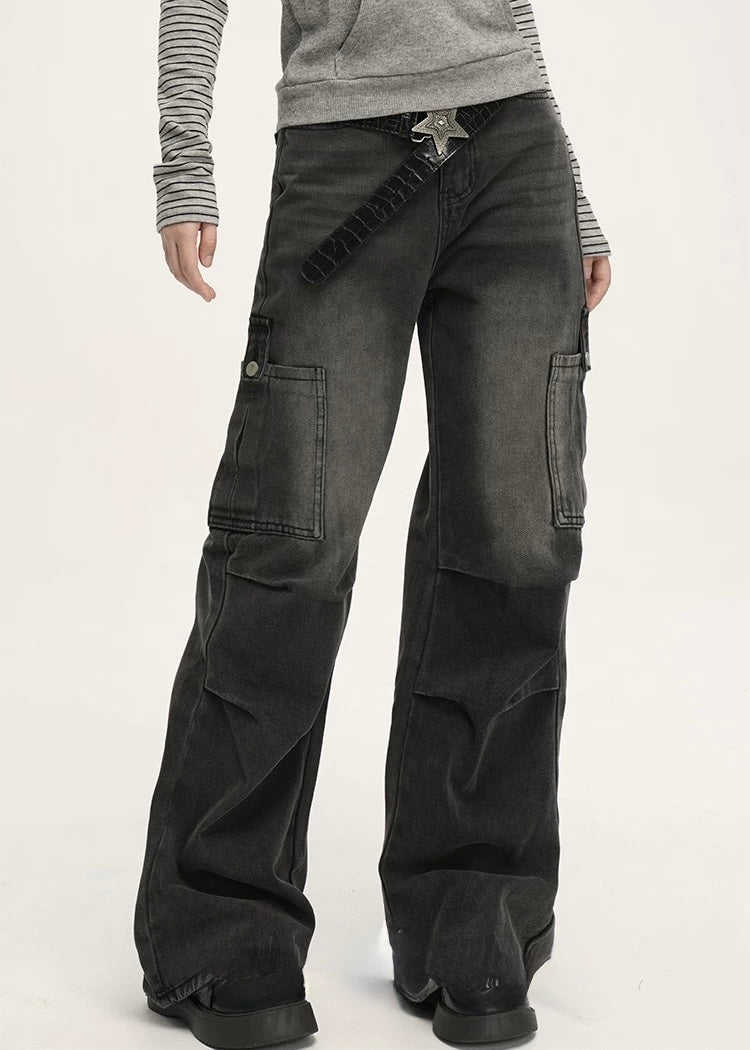 DISTRESSED STRAIGHT DENIM / LG1384
