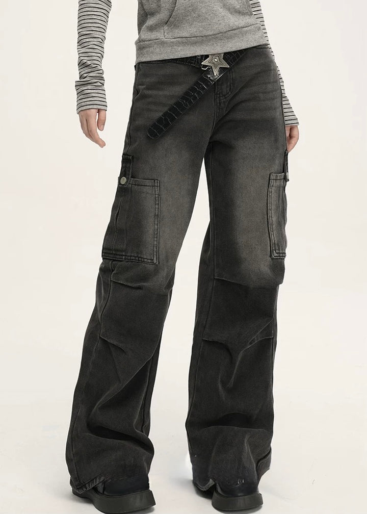 DISTRESSED STRAIGHT DENIM / LG1384