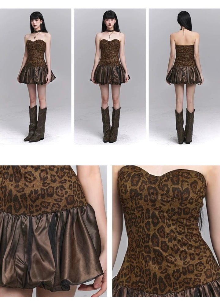 leopard cami dress / LG1243 