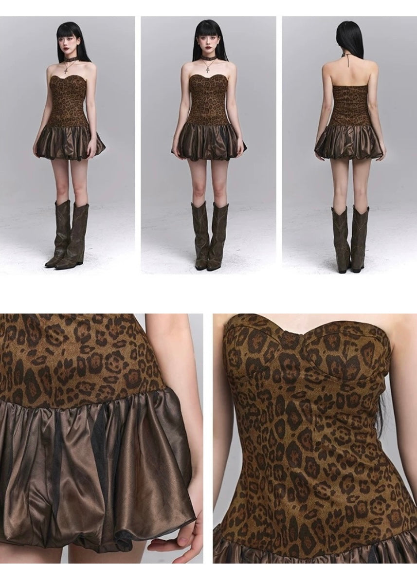 leopard cami dress / LG1243