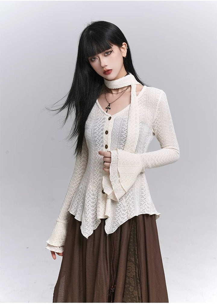 Gothic Sheer Knit cardigan / lg1348_e4r