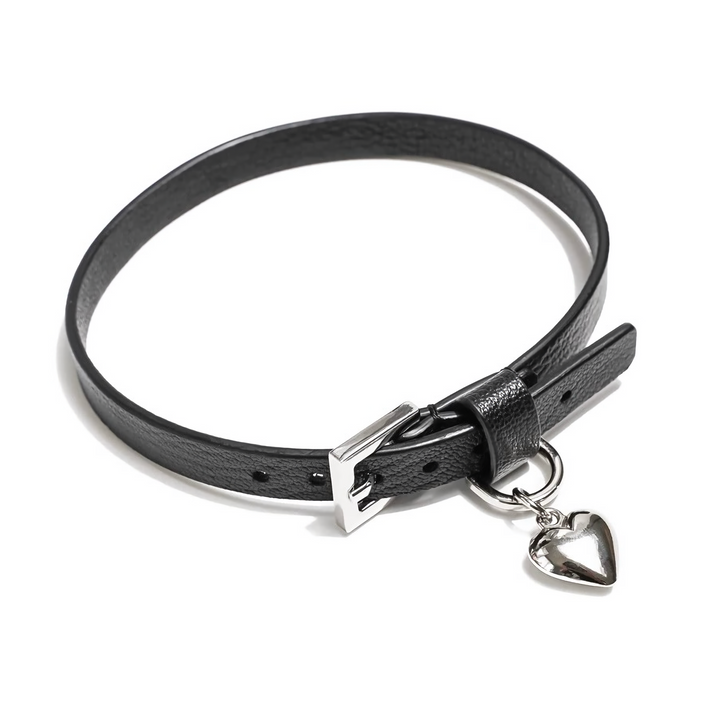 love metal punk rivet choker / a1106