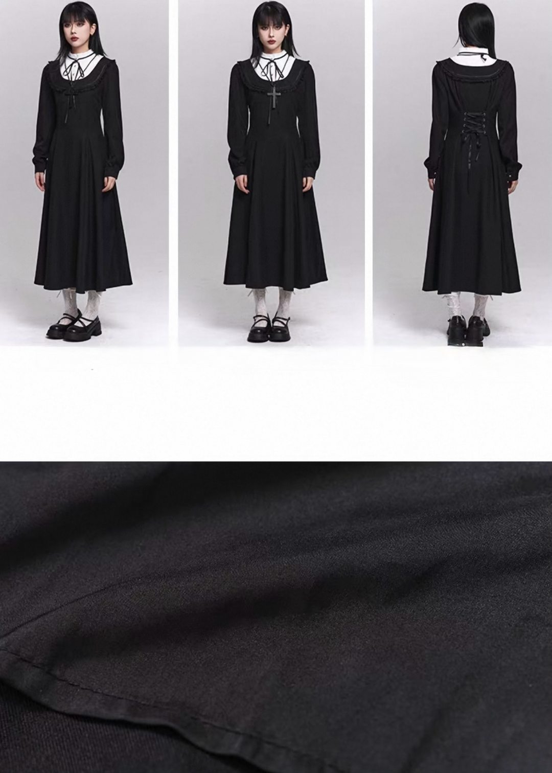 Ghostly Girl Black Long Dress / LG1486