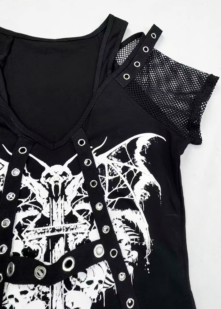 BAT GRAPHIC MESH TOP / LG1612
