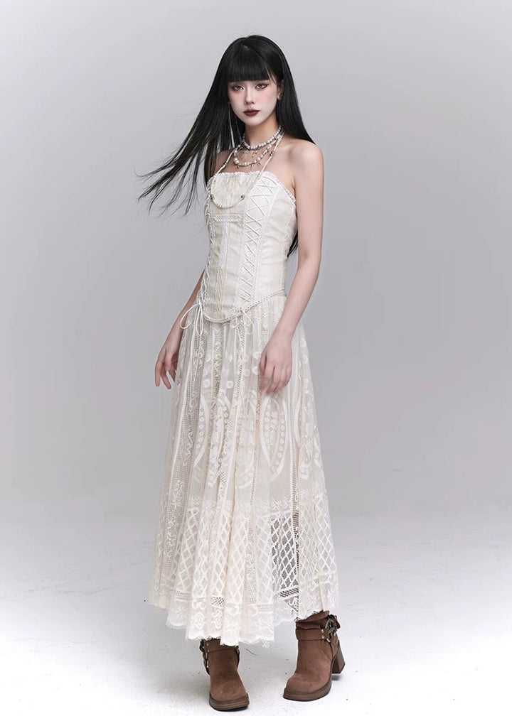 corset top &amp;amp; lace flare skirt / LG1236