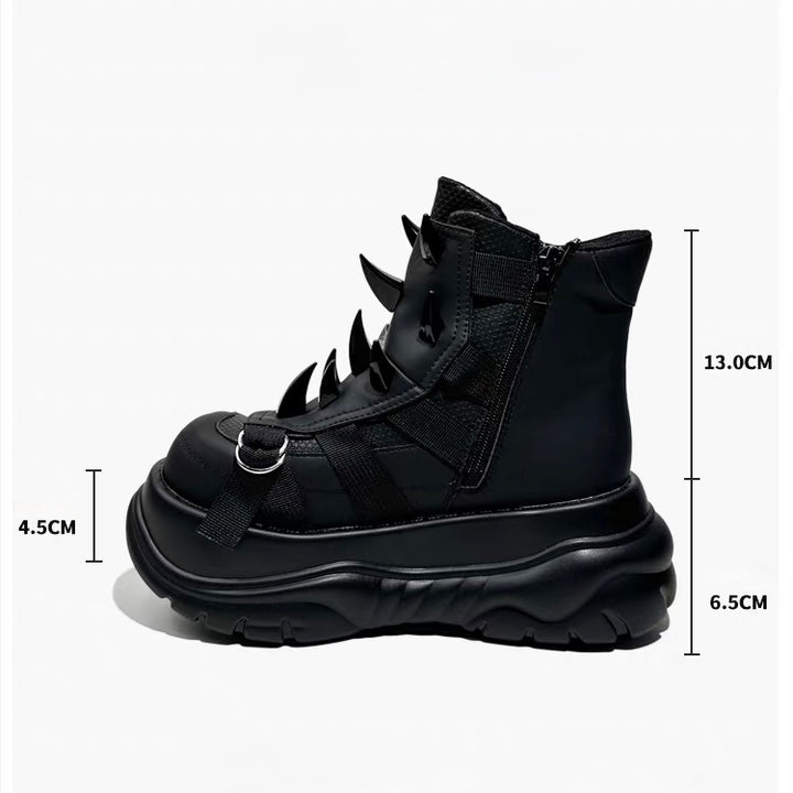 DARK Horn Strap Platform Boots / V1178