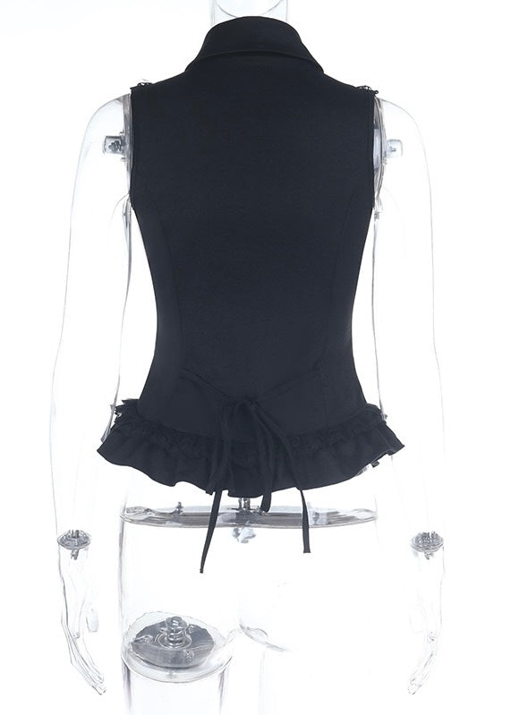 GOTHIC FRILL SLEEVELESS BLOUSE / LG1670