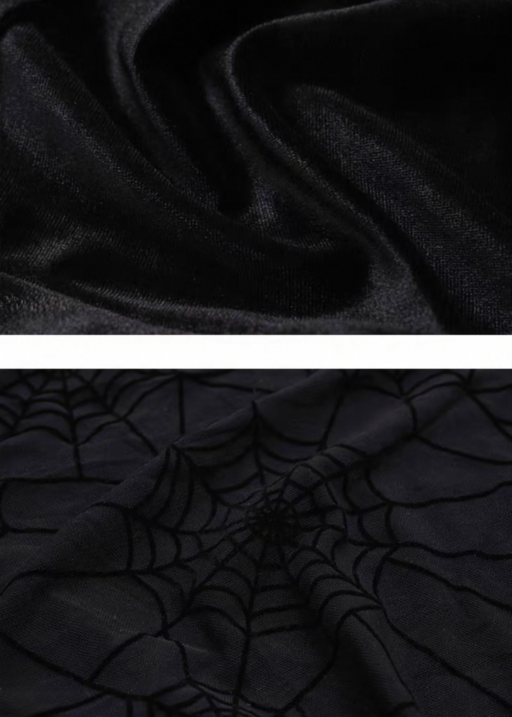Crimson Web Lace-up Gothic Dress &amp;amp; Cardigan / LG1410