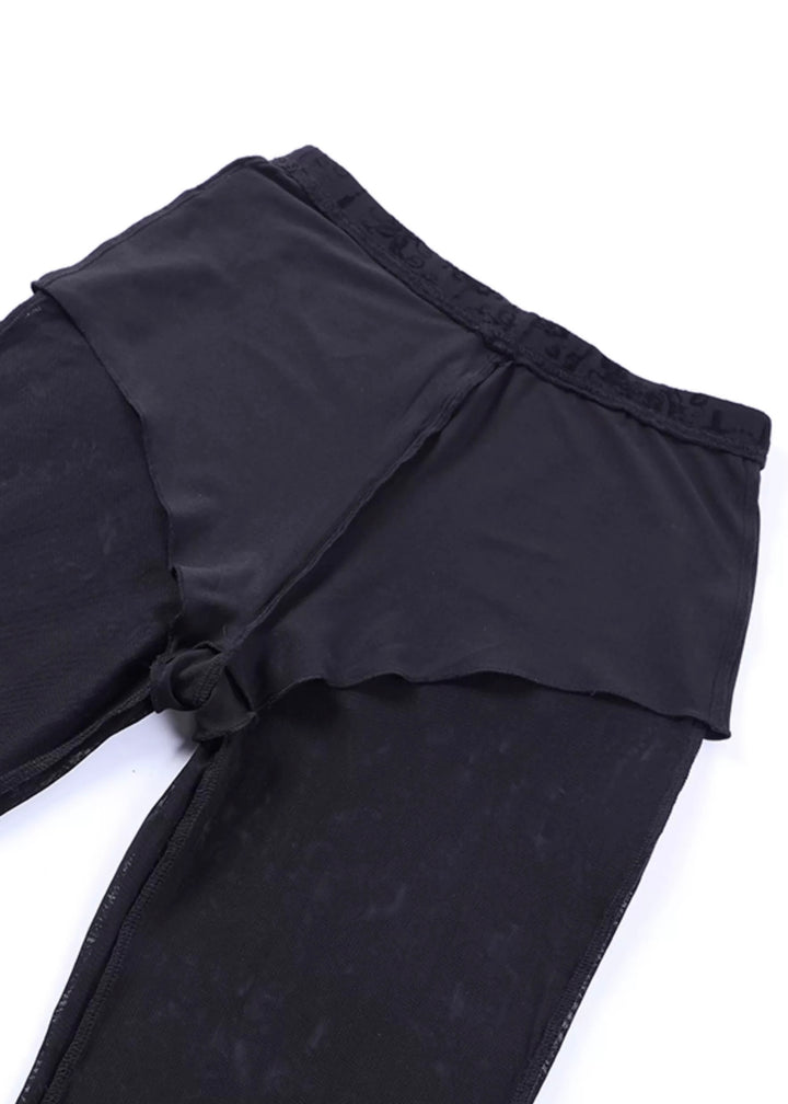 LACE FLARE SEE-THROUGH PANTS / LG1188_e4r