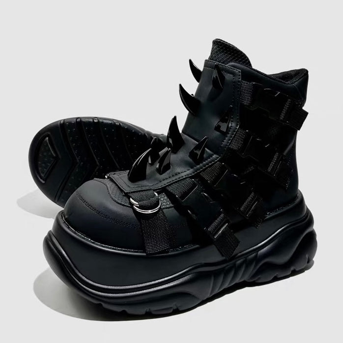 DARK Horn Strap Platform Boots / V1178