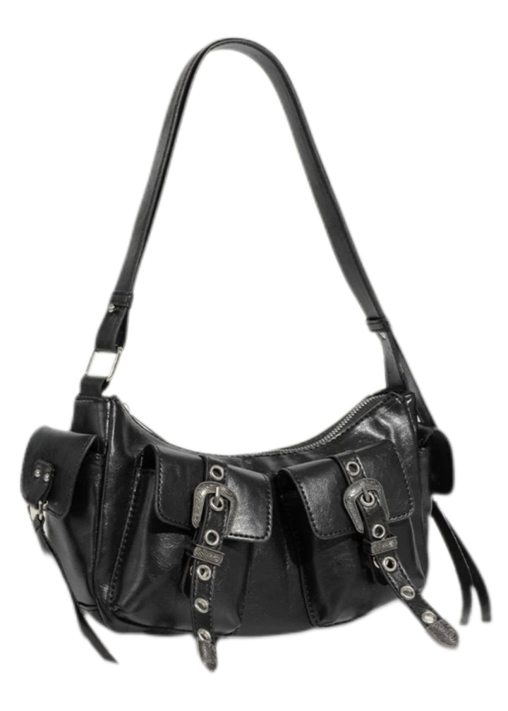 2 Belt Eyelet Shoulder Bag / b1115