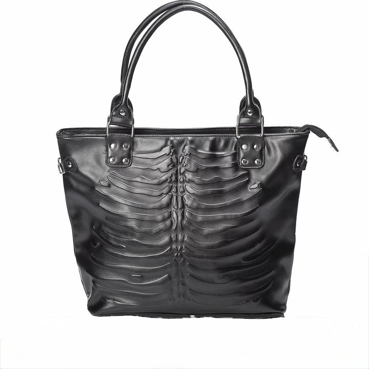 embossed skeleton skull handbag / B1101