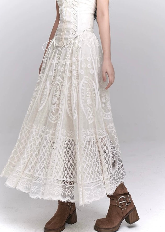 corset top &amp;amp; lace flare skirt / LG1236