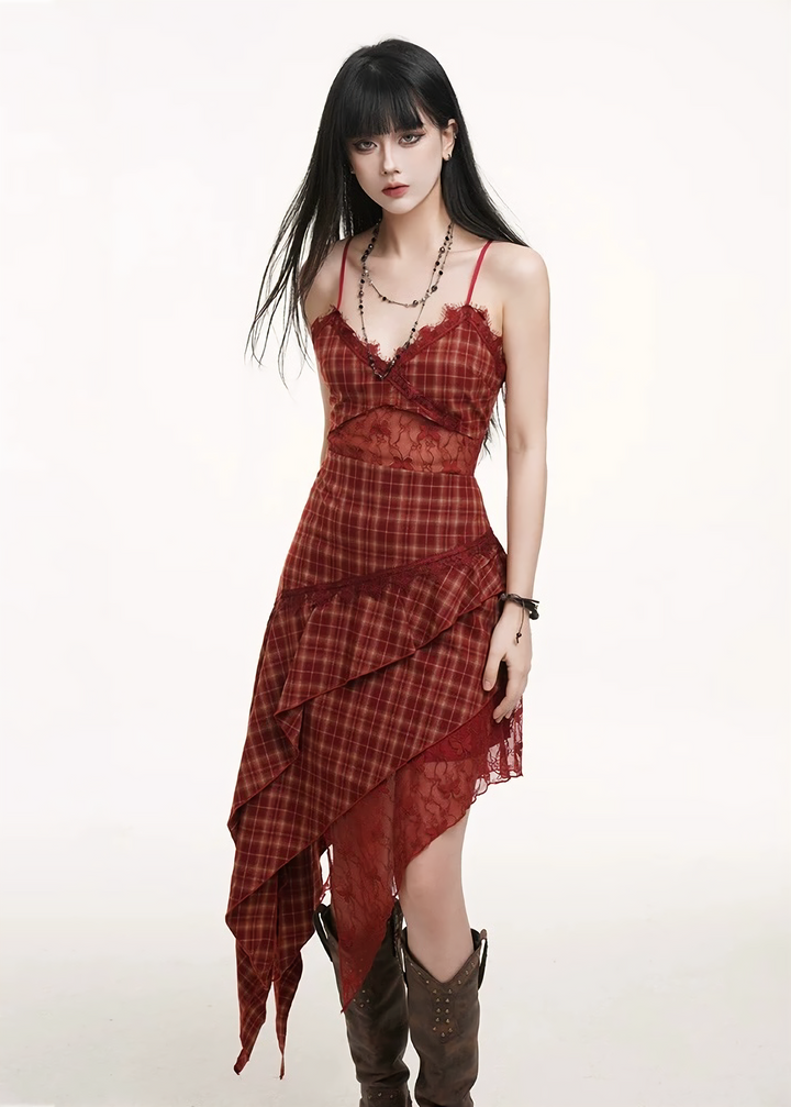 Rouge Lace Sheer Dress/lg1322 