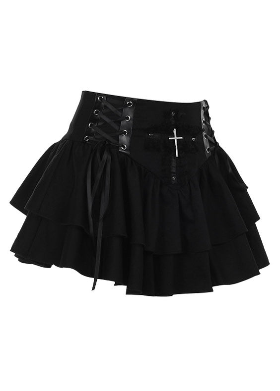 gothic cross mini skirt / LG1225_e4r