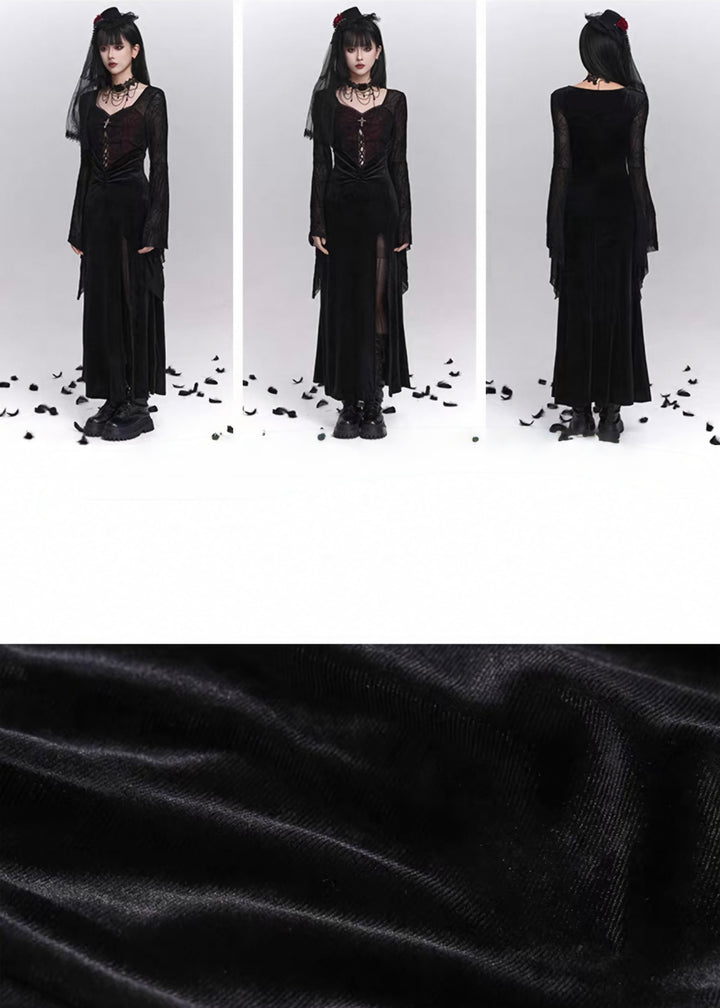 Dark Veil Gothic Long Dress / LG1409