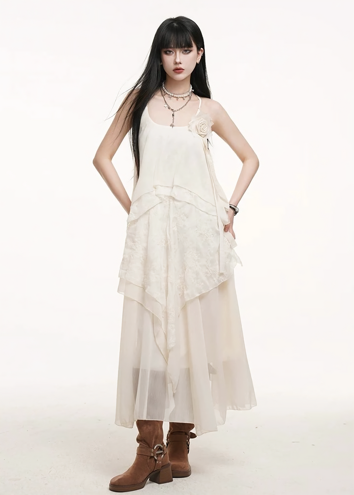 Tiered long dress / lg1261 