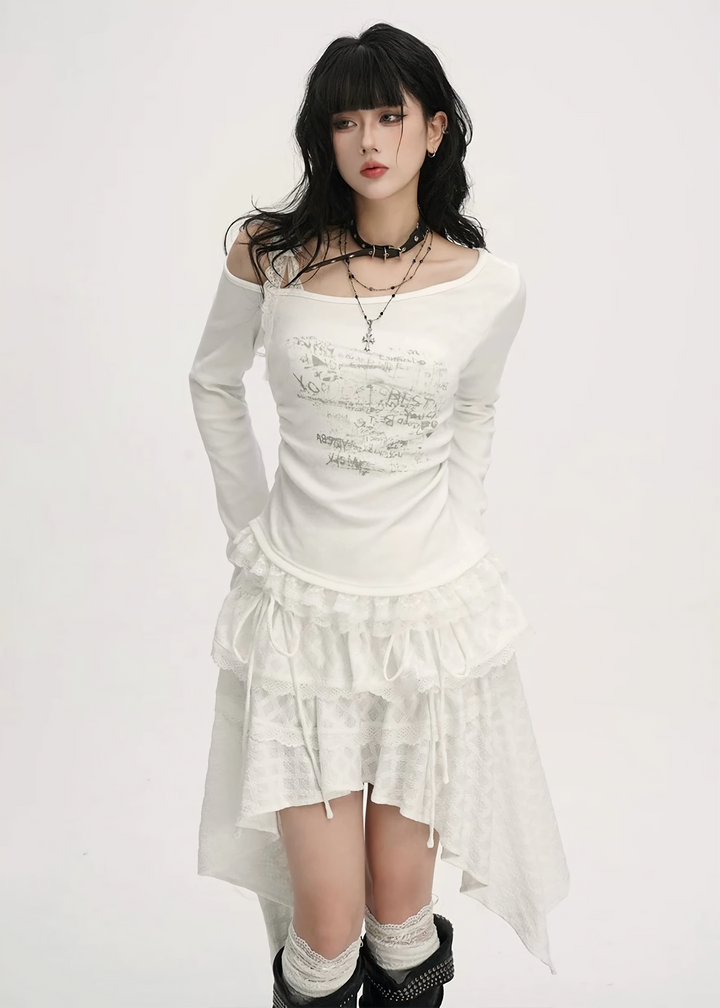 Romantic Lace Shoulder Top / LG1427