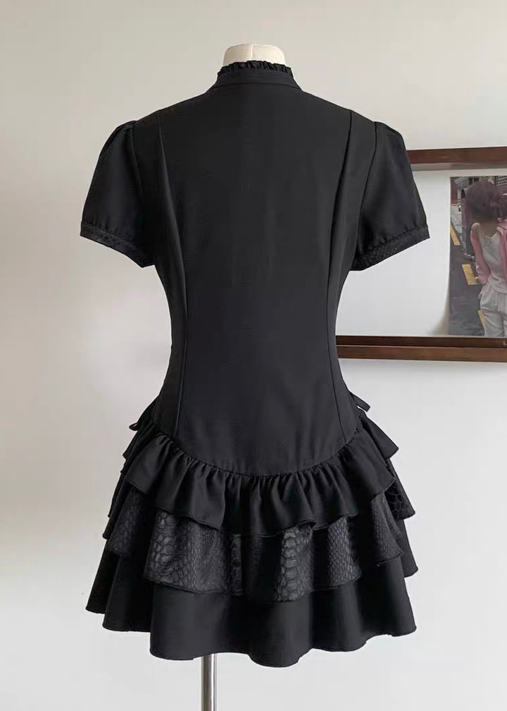 GOTHIC FRILL CORSET MINI DRESS / LG1561
