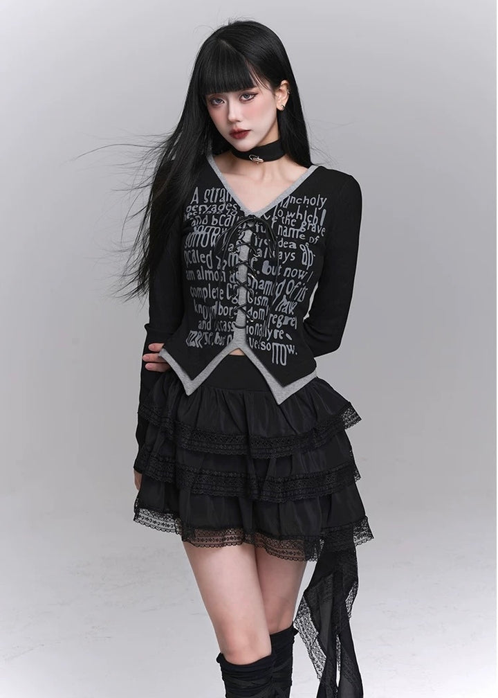 black shortcake skirt / LG1238