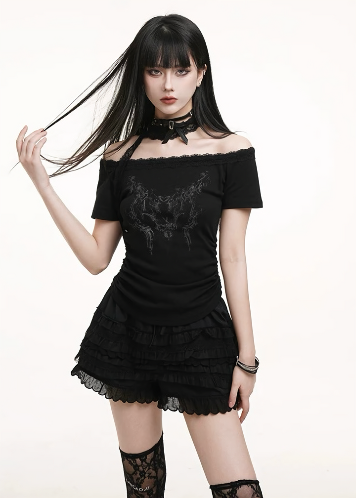 Gothic lace top &amp;amp; layered frill skirt / LG1266