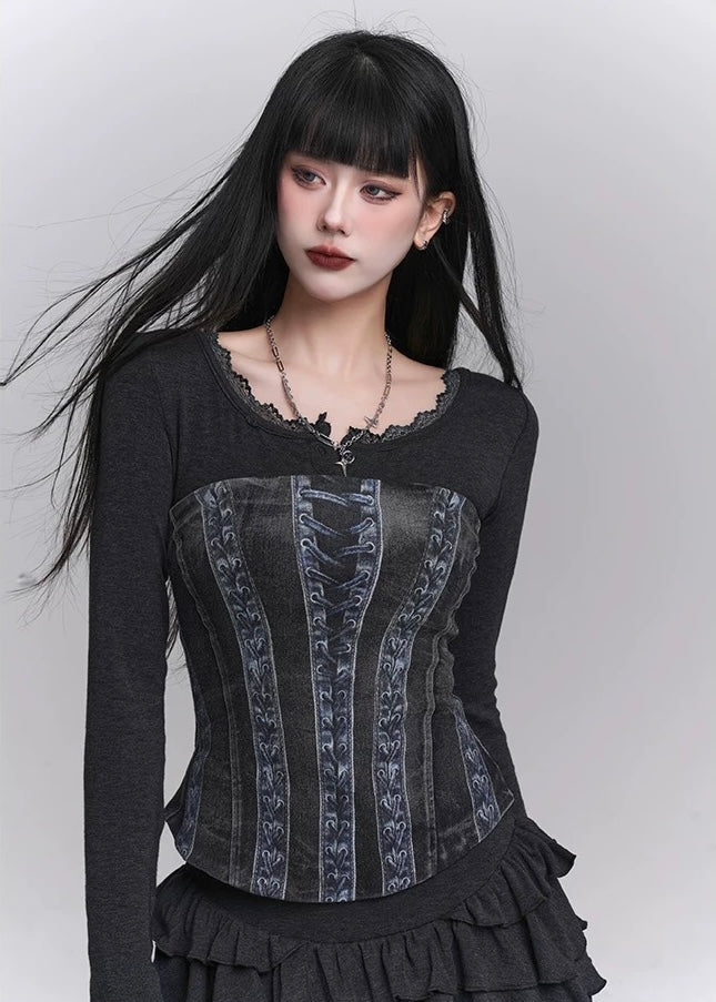 Slim Fit Dress &amp;amp; Fishbone Corset / LG1227 