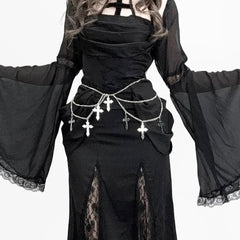 CROSS DRAPE CHAIN WAIST ACCESSORY / A1152