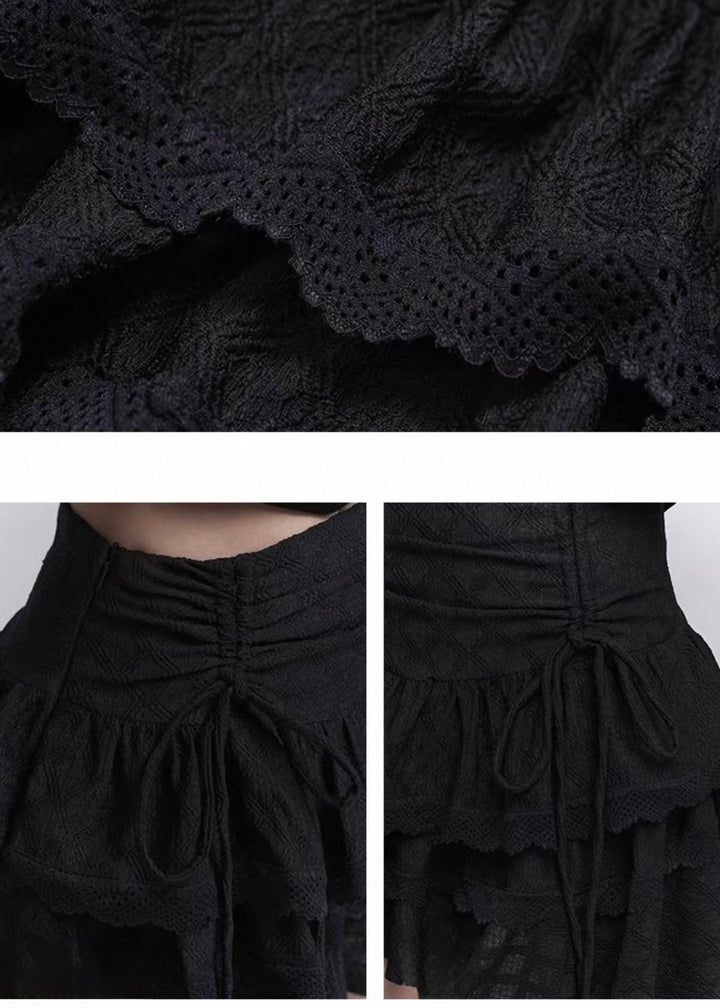 Shadow Shirring Ribbon Skirt / lg1361_e4r