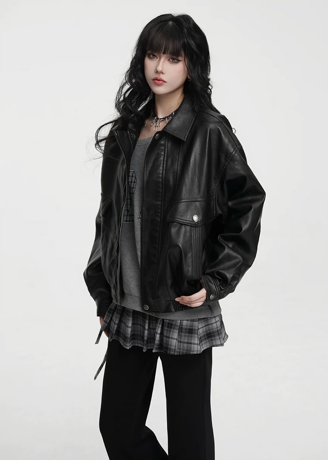 URBAN SHADOW PU LEATHER JACKET / LG1423