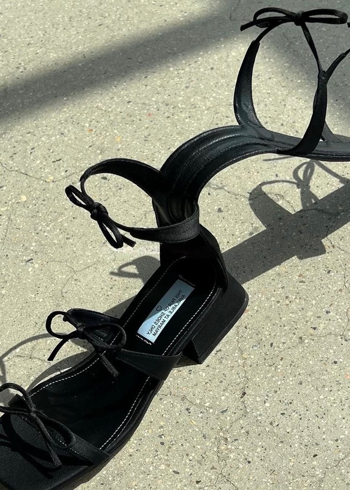 Ribbon boots sandal / v1131
