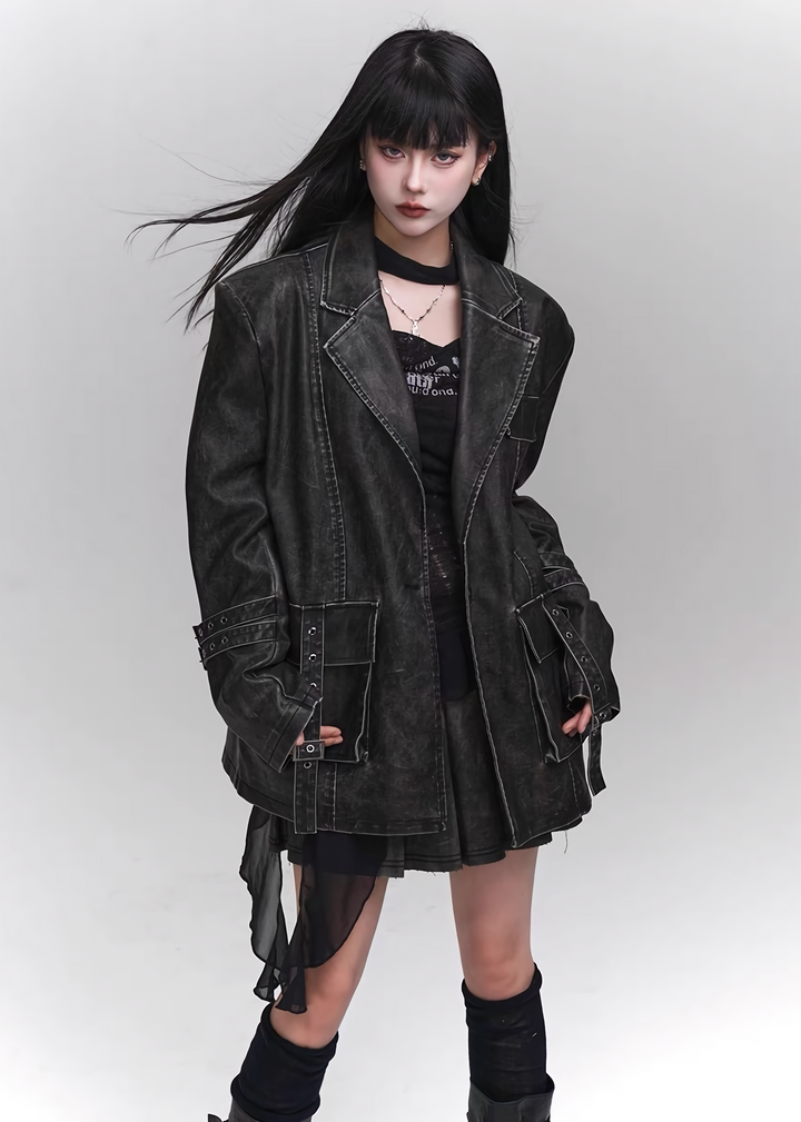 【당일 배송】PU leather jacket / LG1148