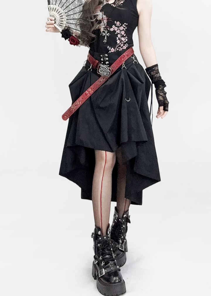 DRAPE HIGH WAIST SKIRT / LG1578