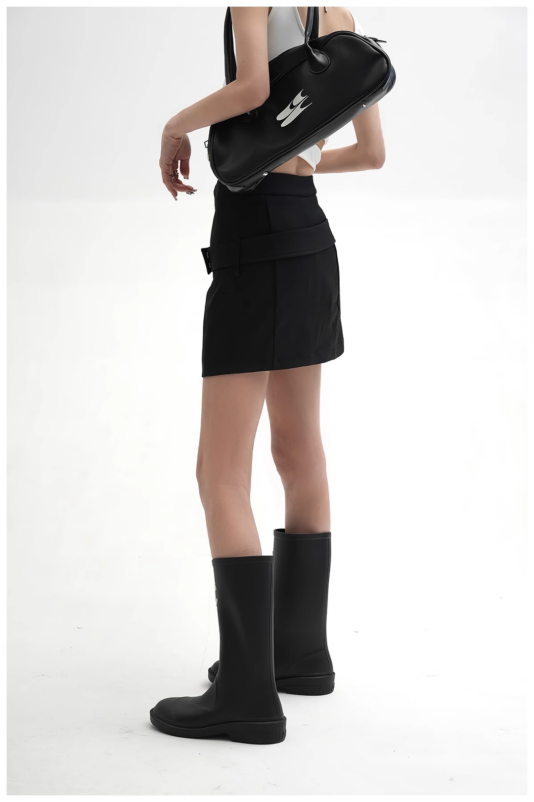 belted wrap skirt/sr1111