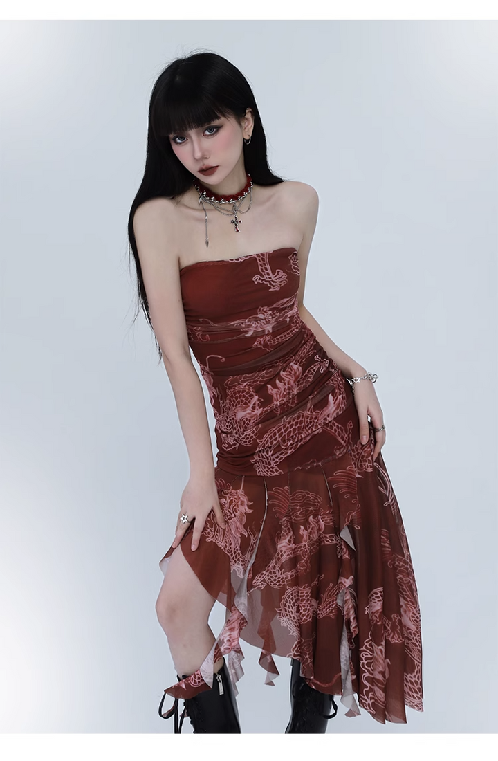 red dragon one piece dress / lg1115