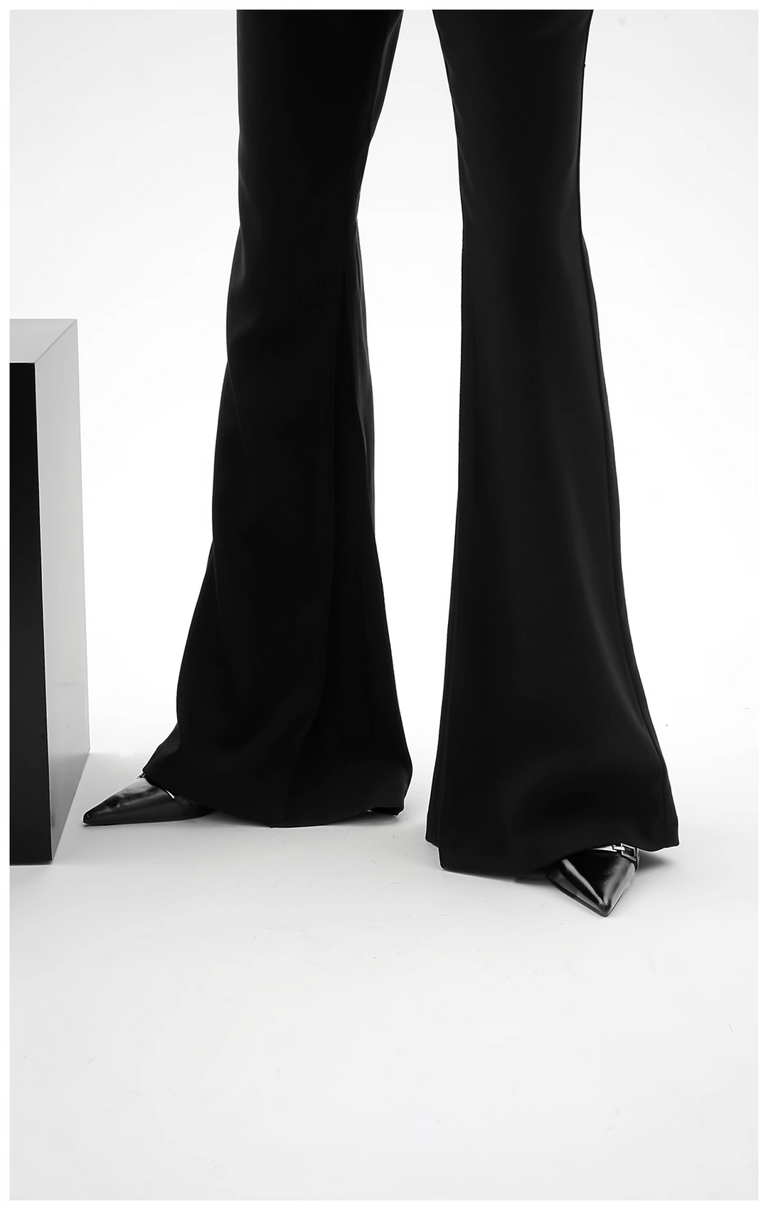 black flare long pants/sr1110