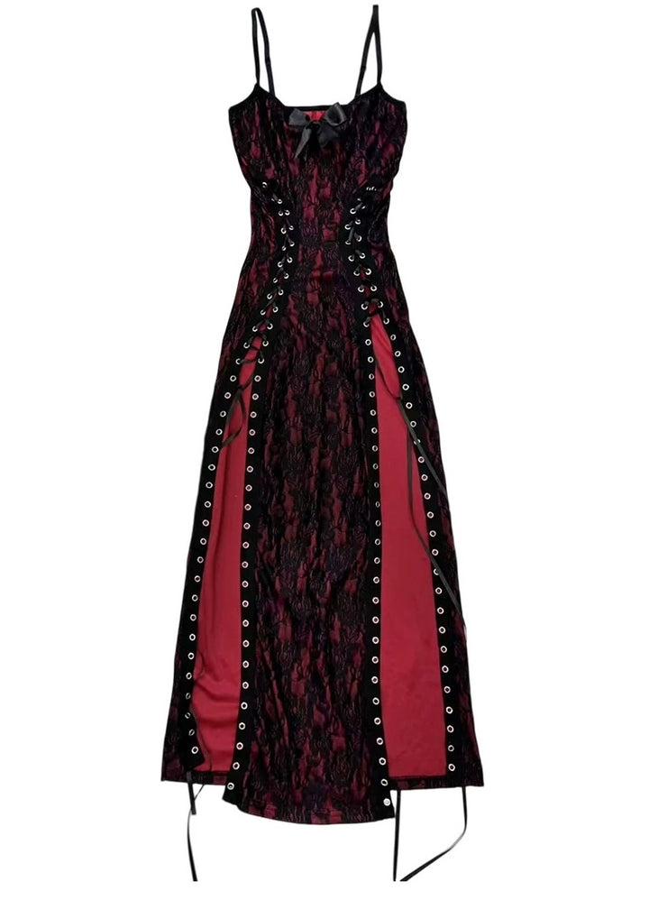 LACE CORSET LAYERED LONG DRESS / LG1574