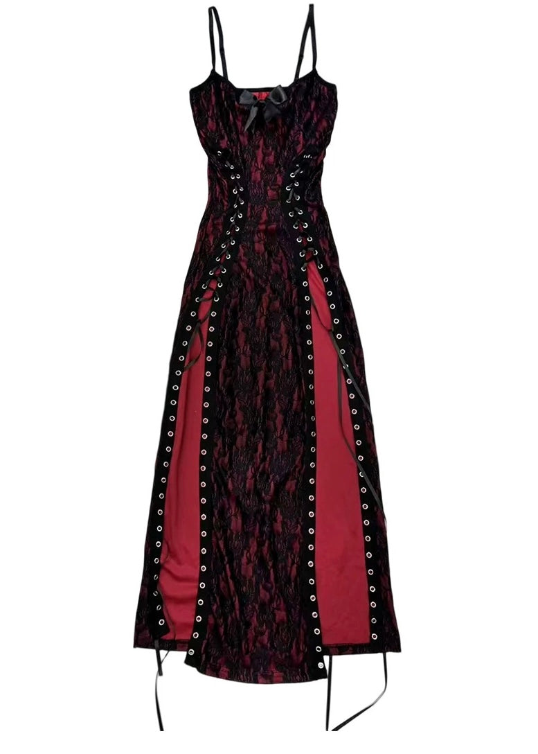LACE CORSET LAYERED LONG DRESS / LG1574