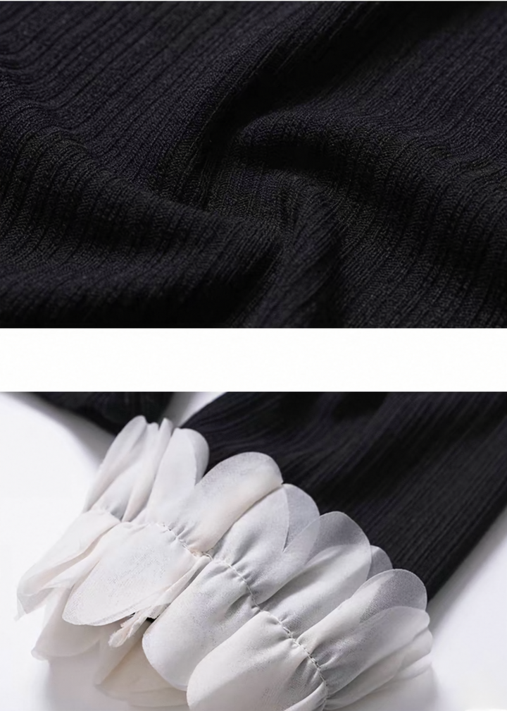 OFF SHOULDER FRILL RIB TOP / LG1534