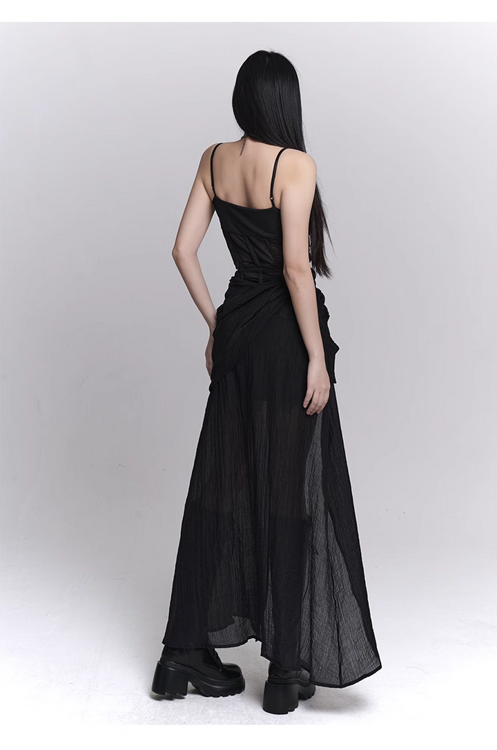 black gothic one piece dress / LG1101_e4r